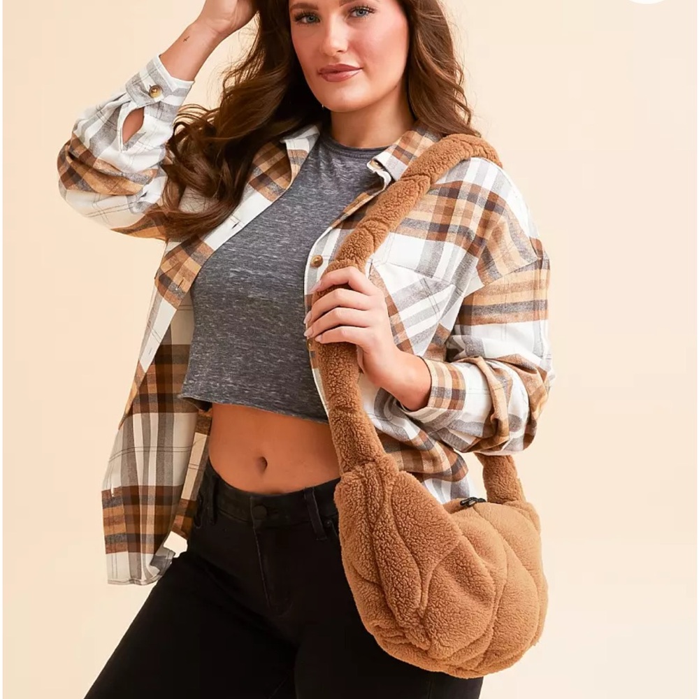 Street Level Brown Sherpa Sling Bag